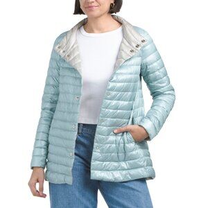 HERNO Blue Reversible A Shape Ultralight Jacket